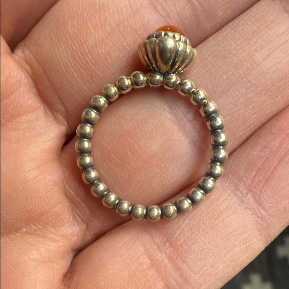 Pandora Birthday Blooms July Gemstone Silver Ring - Picture 3 of 3